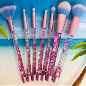 7pc Liquid Glitter Makeup Brush Set